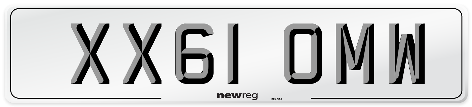 XX61 OMW Number Plate from New Reg